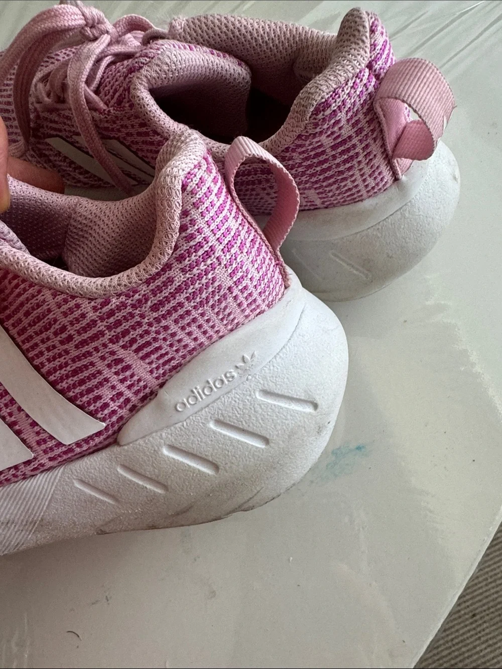 Bundle White and Pink Sneakers Nike and Adidas size 12 toddler girl